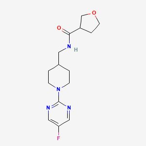 molecular formula C15H21FN4O2 B2717705 N-{[1-(5-fluoropyrimidin-2-yl)piperidin-4-yl]methyl}oxolane-3-carboxamide CAS No. 2097890-31-6