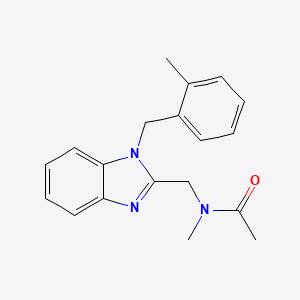 molecular formula C19H21N3O B2717727 N-methyl-N-({1-[(2-methylphenyl)methyl]-1H-1,3-benzodiazol-2-yl}methyl)acetamide CAS No. 915927-30-9