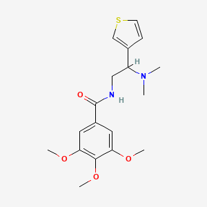 molecular formula C18H24N2O4S B2717728 N-(2-(dimethylamino)-2-(thiophen-3-yl)ethyl)-3,4,5-trimethoxybenzamide CAS No. 946271-11-0