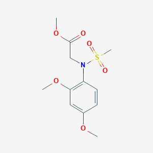 molecular formula C12H17NO6S B2717730 Methyl N-(2,4-dimethoxyphenyl)-N-(methylsulfonyl)glycinate CAS No. 333321-49-6