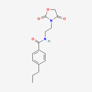 molecular formula C15H18N2O4 B2717737 N-[2-(2,4-dioxo-1,3-oxazolidin-3-yl)ethyl]-4-propylbenzamide CAS No. 2034464-21-4