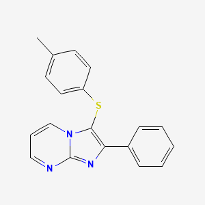 molecular formula C19H15N3S B2717759 2-phenyl-3-(p-tolylthio)imidazo[1,2-a]pyrimidine CAS No. 332119-55-8