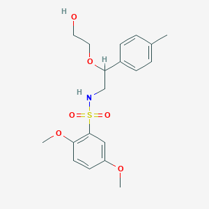 molecular formula C19H25NO6S B2717760 2-[2-(2,5-dimethoxybenzenesulfonamido)-1-(4-methylphenyl)ethoxy]ethan-1-ol CAS No. 1795434-85-3