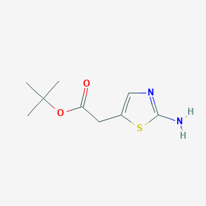 molecular formula C9H14N2O2S B2717767 tert-Butyl 2-(2-aminothiazol-5-yl)acetate CAS No. 2248345-60-8