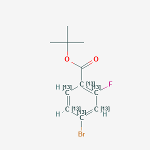 molecular formula C11H12BrFO2 B2717773 Tert-butyl 4-bromo-2-fluorobenzoate-1,2,3,4,5,6-13c6 CAS No. 1958100-37-2