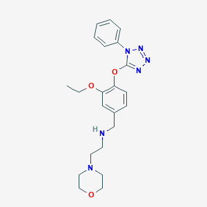 molecular formula C22H28N6O3 B271779 N-{3-ethoxy-4-[(1-phenyl-1H-tetrazol-5-yl)oxy]benzyl}-2-(morpholin-4-yl)ethanamine 