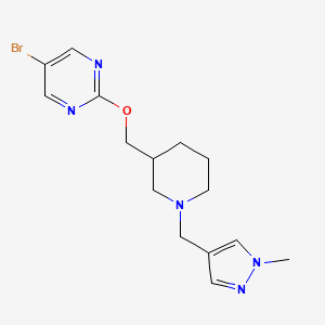 molecular formula C15H20BrN5O B2717803 5-bromo-2-({1-[(1-methyl-1H-pyrazol-4-yl)methyl]piperidin-3-yl}methoxy)pyrimidine CAS No. 2380101-15-3