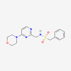 molecular formula C16H20N4O3S B2717837 N-((4-morpholinopyrimidin-2-yl)methyl)-1-phenylmethanesulfonamide CAS No. 1798031-76-1