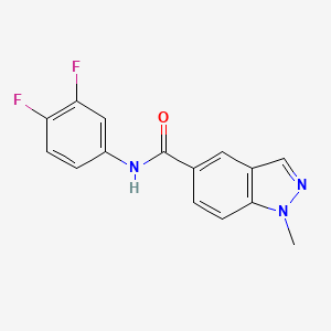 molecular formula C15H11F2N3O B2717870 N-(3,4-difluorophenyl)-1-methylindazole-5-carboxamide 