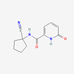 molecular formula C12H13N3O2 B2717877 N-(1-Cyanocyclopentyl)-6-oxo-1H-pyridine-2-carboxamide CAS No. 1947545-65-4