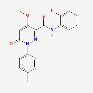 molecular formula C19H16FN3O3 B2717898 N-(2-fluorophenyl)-4-methoxy-1-(4-methylphenyl)-6-oxo-1,6-dihydropyridazine-3-carboxamide CAS No. 941926-89-2