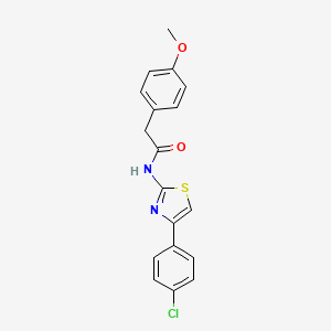 molecular formula C18H15ClN2O2S B2717917 N-[4-(4-chlorophenyl)-1,3-thiazol-2-yl]-2-(4-methoxyphenyl)acetamide CAS No. 544439-37-4