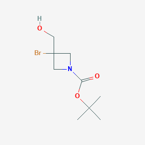 molecular formula C9H16BrNO3 B2717918 Tert-butyl 3-bromo-3-(hydroxymethyl)azetidine-1-carboxylate CAS No. 2007919-81-3