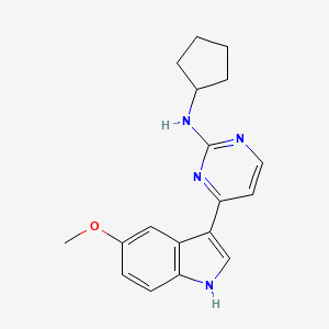molecular formula C18H20N4O B2717920 N-Cyclopentyl-4-(5-methoxy-1H-indol-3-yl)pyrimidin-2-amine CAS No. 2416229-00-8