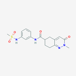 molecular formula C17H20N4O4S B2717934 N-(3-methanesulfonamidophenyl)-2-methyl-3-oxo-2,3,5,6,7,8-hexahydrocinnoline-6-carboxamide CAS No. 1903527-14-9