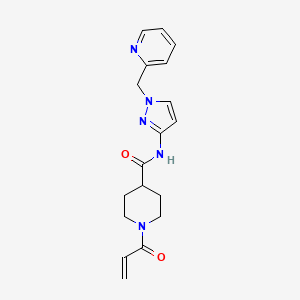 B2717941 1-Prop-2-enoyl-N-[1-(pyridin-2-ylmethyl)pyrazol-3-yl]piperidine-4-carboxamide CAS No. 2361896-69-5