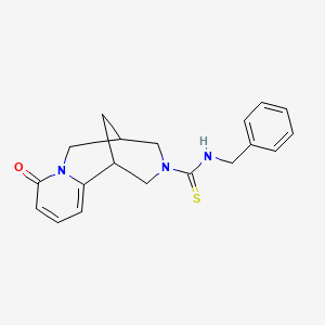 molecular formula C19H21N3OS B2717944 N-benzyl-8-oxo-1,5,6,8-tetrahydro-2H-1,5-methanopyrido[1,2-a][1,5]diazocine-3(4H)-carbothioamide CAS No. 399001-72-0