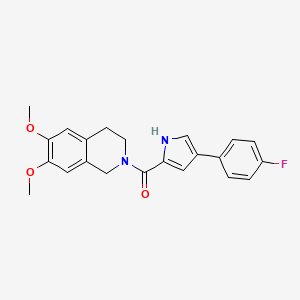 (6,7-dimethoxy-3,4-dihydroisoquinolin-2(1H)-yl)(4-(4-fluorophenyl)-1H-pyrrol-2-yl)methanone