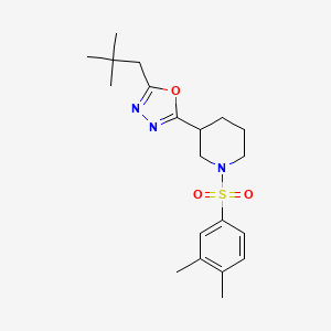 2-(1-((3,4-Dimethylphenyl)sulfonyl)piperidin-3-yl)-5-neopentyl-1,3,4-oxadiazole