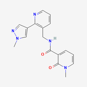 1-methyl-N-((2-(1-methyl-1H-pyrazol-4-yl)pyridin-3-yl)methyl)-2-oxo-1,2-dihydropyridine-3-carboxamide