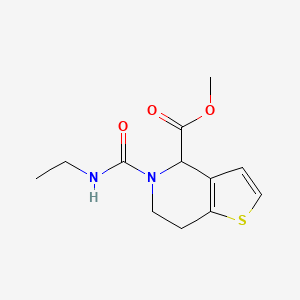 molecular formula C12H16N2O3S B2717971 Methyl 5-(ethylcarbamoyl)-4,5,6,7-tetrahydrothieno[3,2-c]pyridine-4-carboxylate CAS No. 1421441-19-1