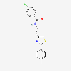 4-chloro-N-{2-[2-(4-methylphenyl)-1,3-thiazol-4-yl]ethyl}benzamide