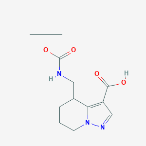4-({[(tert-butoxy)carbonyl]amino}methyl)-4H,5H,6H,7H-pyrazolo[1,5-a]pyridine-3-carboxylic acid