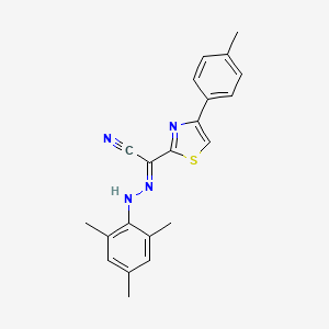 (2E)-4-(4-methylphenyl)-N-(2,4,6-trimethylanilino)-1,3-thiazole-2-carboximidoyl cyanide