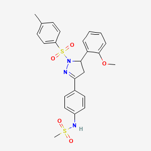 N-(4-(5-(2-methoxyphenyl)-1-tosyl-4,5-dihydro-1H-pyrazol-3-yl)phenyl)methanesulfonamide