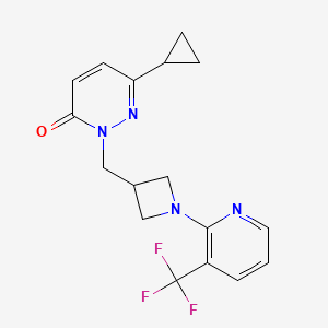 6-Cyclopropyl-2-({1-[3-(trifluoromethyl)pyridin-2-yl]azetidin-3-yl}methyl)-2,3-dihydropyridazin-3-one