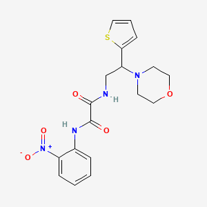 N1-(2-morpholino-2-(thiophen-2-yl)ethyl)-N2-(2-nitrophenyl)oxalamide