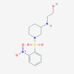 2-[[1-(2-Nitrophenyl)sulfonylpiperidin-3-yl]amino]ethanol