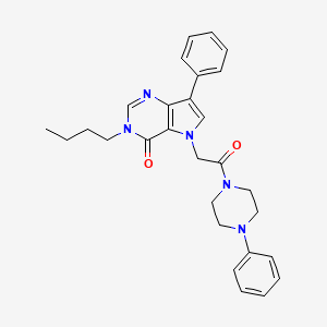 3-butyl-5-[2-oxo-2-(4-phenylpiperazin-1-yl)ethyl]-7-phenyl-3,5-dihydro-4H-pyrrolo[3,2-d]pyrimidin-4-one