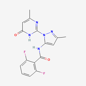 2,6-difluoro-N-(3-methyl-1-(4-methyl-6-oxo-1,6-dihydropyrimidin-2-yl)-1H-pyrazol-5-yl)benzamide