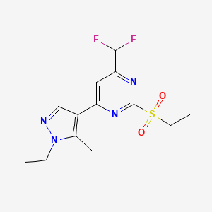 4-(difluoromethyl)-6-(1-ethyl-5-methyl-1H-pyrazol-4-yl)-2-(ethylsulfonyl)pyrimidine