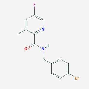 N-[(4-bromophenyl)methyl]-5-fluoro-3-methylpyridine-2-carboxamide