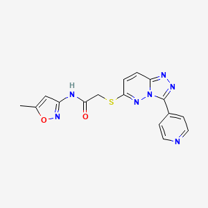 molecular formula C16H13N7O2S B2718003 N-(5-methyl-1,2-oxazol-3-yl)-2-{[3-(pyridin-4-yl)-[1,2,4]triazolo[4,3-b]pyridazin-6-yl]sulfanyl}acetamide CAS No. 868970-15-4