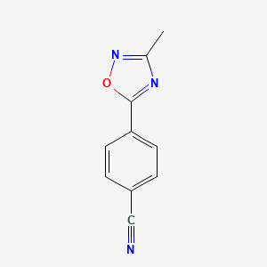molecular formula C10H7N3O B2718032 4-(3-Methyl-1,2,4-oxadiazol-5-yl)benzonitrile CAS No. 728894-87-9