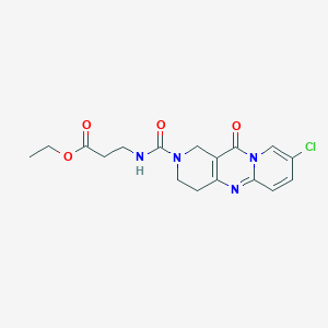 ethyl 3-(8-chloro-11-oxo-2,3,4,11-tetrahydro-1H-dipyrido[1,2-a:4',3'-d]pyrimidine-2-carboxamido)propanoate