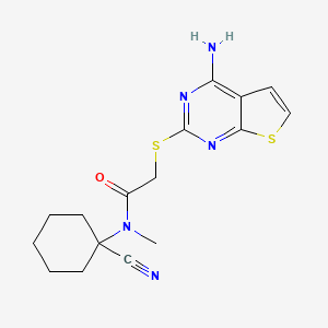 2-({4-aminothieno[2,3-d]pyrimidin-2-yl}sulfanyl)-N-(1-cyanocyclohexyl)-N-methylacetamide