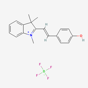 2-[(E)-2-(4-hydroxyphenyl)ethenyl]-1,3,3-trimethyl-3H-indol-1-ium; tetrafluoroboranuide