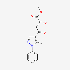 methyl 4-(5-methyl-1-phenyl-1H-pyrazol-4-yl)-2,4-dioxobutanoate