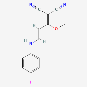 2-[(2E)-3-[(4-iodophenyl)amino]-1-methoxyprop-2-en-1-ylidene]propanedinitrile