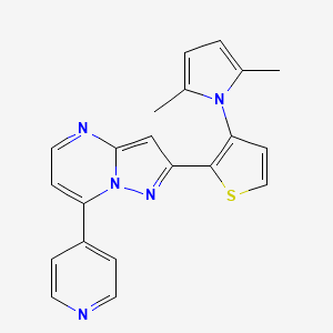 2-[3-(2,5-dimethyl-1H-pyrrol-1-yl)-2-thienyl]-7-(4-pyridinyl)pyrazolo[1,5-a]pyrimidine