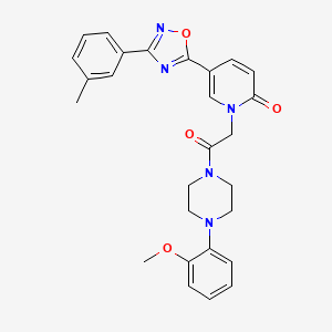 1-{2-[4-(2-methoxyphenyl)piperazin-1-yl]-2-oxoethyl}-5-[3-(3-methylphenyl)-1,2,4-oxadiazol-5-yl]pyridin-2(1H)-one