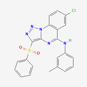 7-chloro-3-(phenylsulfonyl)-N-(m-tolyl)-[1,2,3]triazolo[1,5-a]quinazolin-5-amine