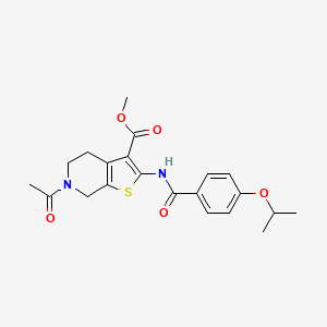 Methyl 6-acetyl-2-(4-isopropoxybenzamido)-4,5,6,7-tetrahydrothieno[2,3-c]pyridine-3-carboxylate