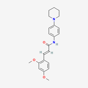 (2E)-3-(2,4-dimethoxyphenyl)-N-[4-(piperidin-1-yl)phenyl]prop-2-enamide