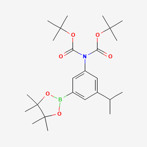 tert-Butyl N-[(tert-butoxy)carbonyl]-N-[3-isopropyl-5-(tetramethyl-1,3,2-dioxaborolan-2-yl)phenyl]carbamate