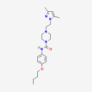 N-(4-butoxyphenyl)-4-(2-(3,5-dimethyl-1H-pyrazol-1-yl)ethyl)piperazine-1-carboxamide